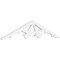 Ekena Millwork Pitch Riley Architectural Grade PVC Gable Pediment, 48"W x 10"H x 1"P (5/12) GPP048X010X100RIL - alternate 1
